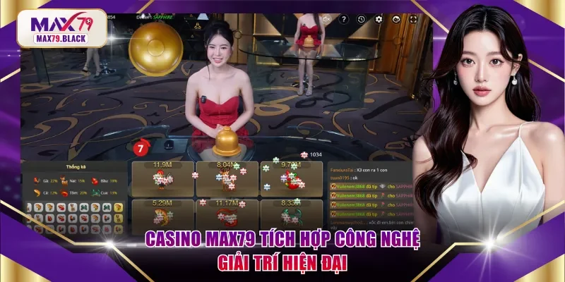 Casino MAX79 tích hợp công nghệ giải trí hiện đại