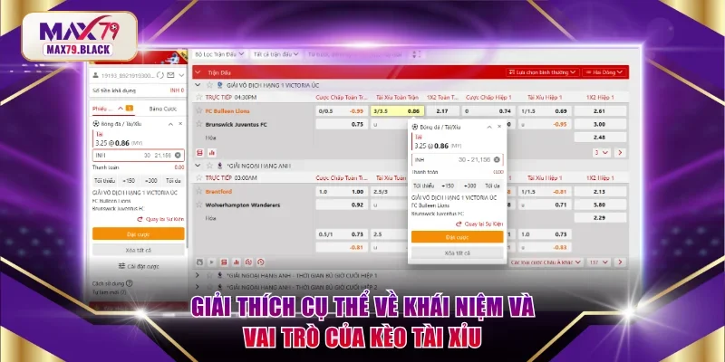 Giải thích cụ thể về khái niệm và vai trò của kèo tài xỉu