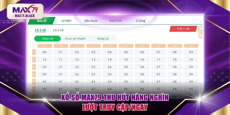 Xổ Số MAX79 thu hút hàng nghìn lượt truy cập/ngay